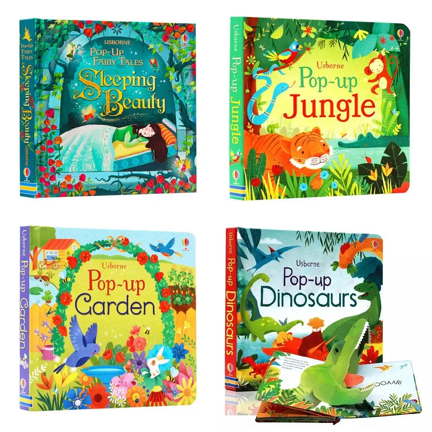 Usborne Pop Up Dinosaurs/Jungle/Garden 3D Flap Picture English Book - Baby Children Educational Learning Book