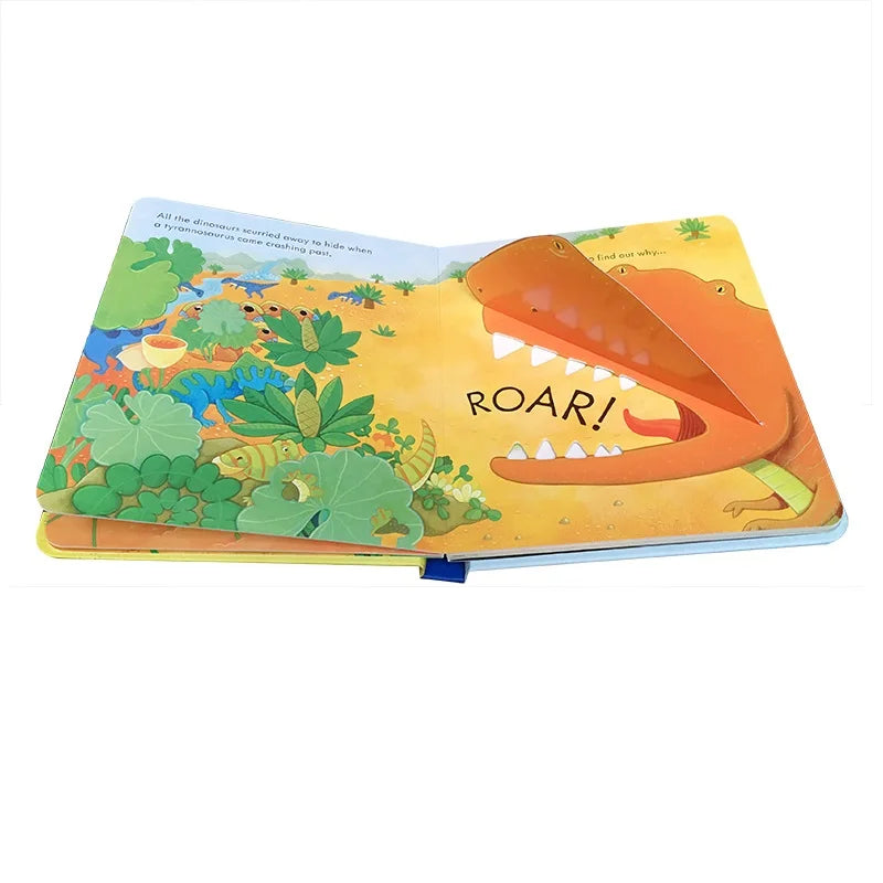 Usborne English Educational Picture Book Peep Inside Dinosaurs For Children Baby Early Reading Gift