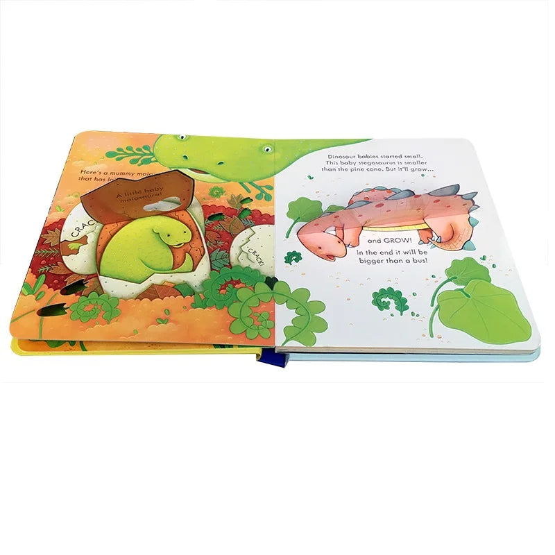 Usborne English Educational Picture Book Peep Inside Dinosaurs For Children Baby Early Reading Gift