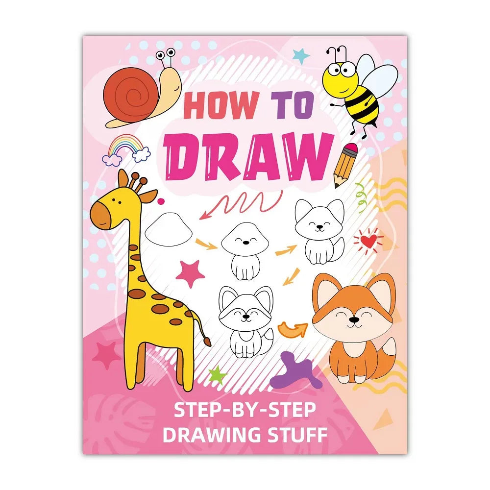 How To Draw Animal Cartoon Sketch Book for Kids Fun Doodles & Coloring Early Learning Educational Drawing Book for Students