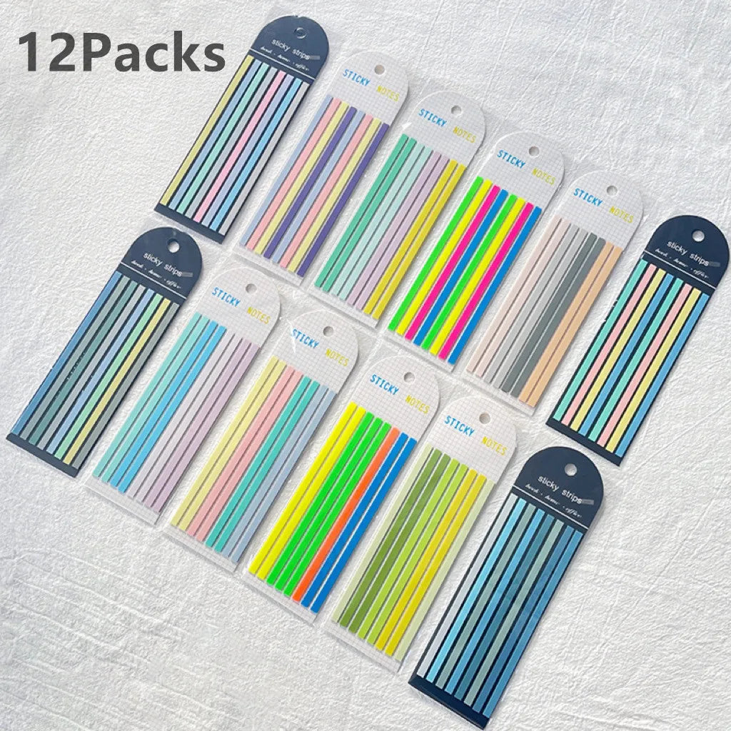 KindFuny Set Transparent Sticky Note Self-Adhesive BookMarker Annotation Reading Book Clear Tab Kawaii Cute Stationery