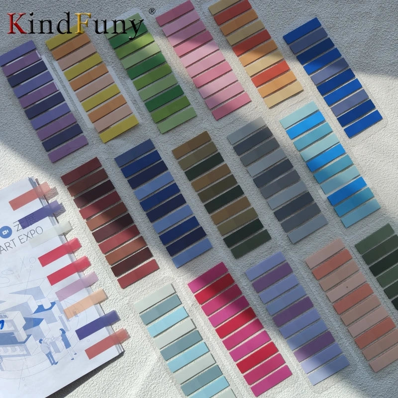 200 Sheets Color Stickers Notes Transparent Self-Adhesive Index Tabs Flags Sticky Note Stationery School Office Supplies