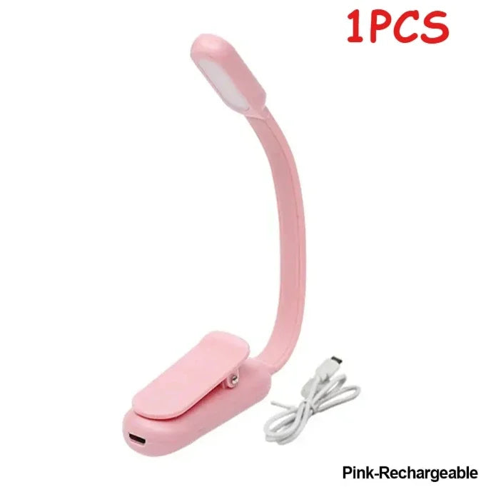 Mini led Usb Light Rechargeable Desk Lamp Reading Light Flexible Portable Mini Night Light For Books Bedside Clip Flashlight