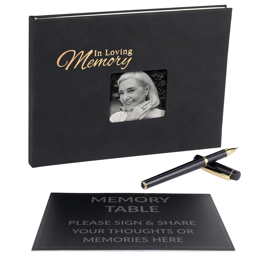 Funeral Guest Book Signature Funeral Sign In Book Reception Message Book Celebration of Life Anniversary Loving Memorial Service