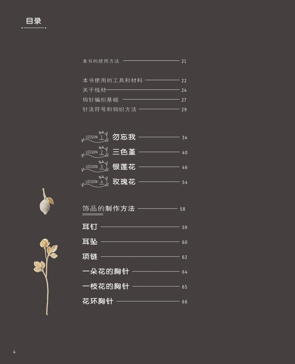 Lunarheavenly Elegant Lace Crochet Knitting Book DIY Necklace Brooch Jewelry Flower Making Knitting Tutorial Book