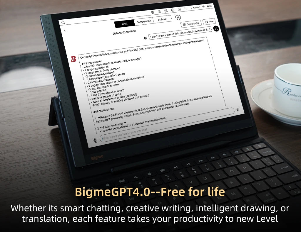 BIGME B1051C Lite ebook reader, 10.3'' Color E-ink screen Electronic book, 4+64GB Android 14 ereader Tablet support Google Play