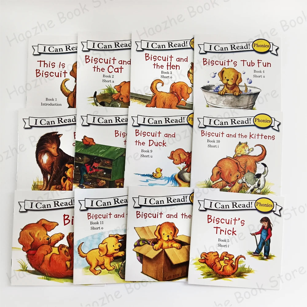 12 Books I Can Read English Picture Book Phonics Short Vowel Long Vowel Funny Learning Pocket Book Montessori Bedtime Reading