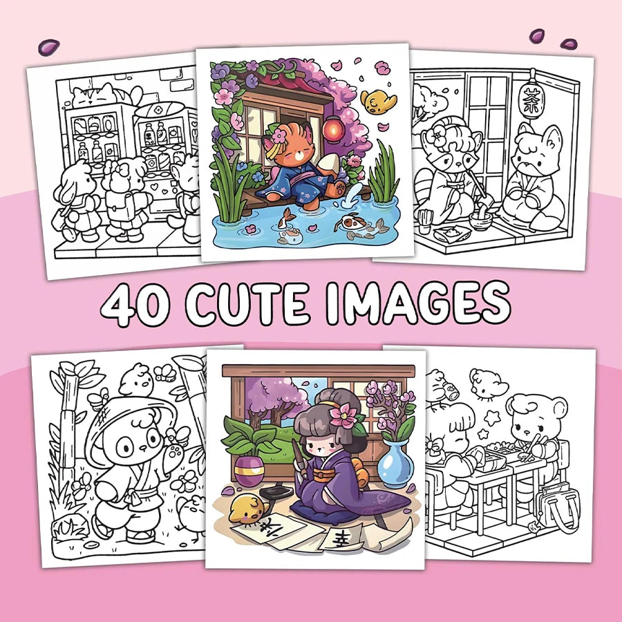 Cozy Europe Coloring Books, Charming Scenes, Easy Coloring, For Home Parent - Child DIY, Relax, Unwind, Boost Creativity
