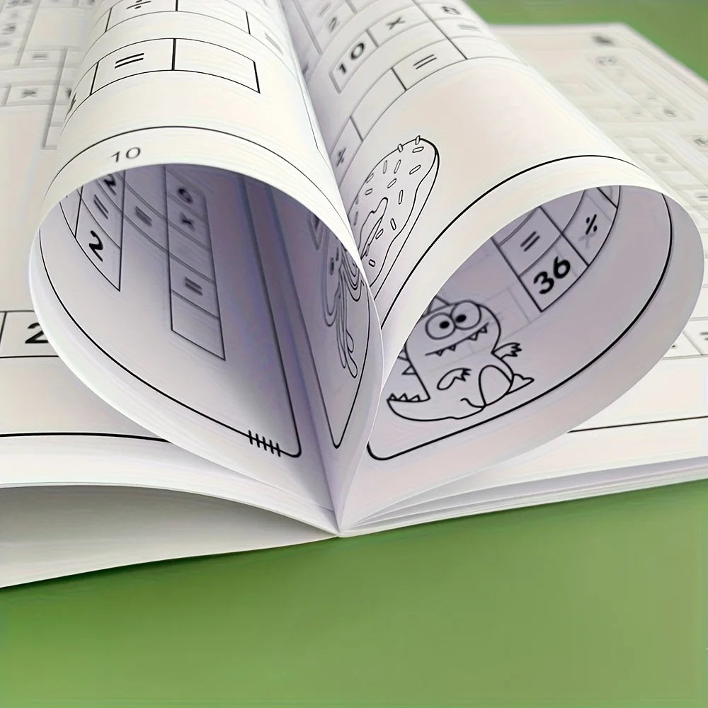 Children's Math Exercise Book, Addition and Subtraction Workbook, Early Education Learning Workbook, Math Improvement Aid, Children's Math Crossword Toy, Educational Books, Christmas, Birthday, Halloween Gifts