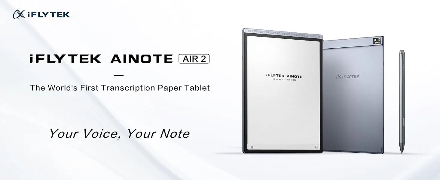 iFLYTEK AINOTE Air 2 Office Notebook 8.2" AI E Ink Tablet Smart Paper Note-Taking Tablet with Stylus