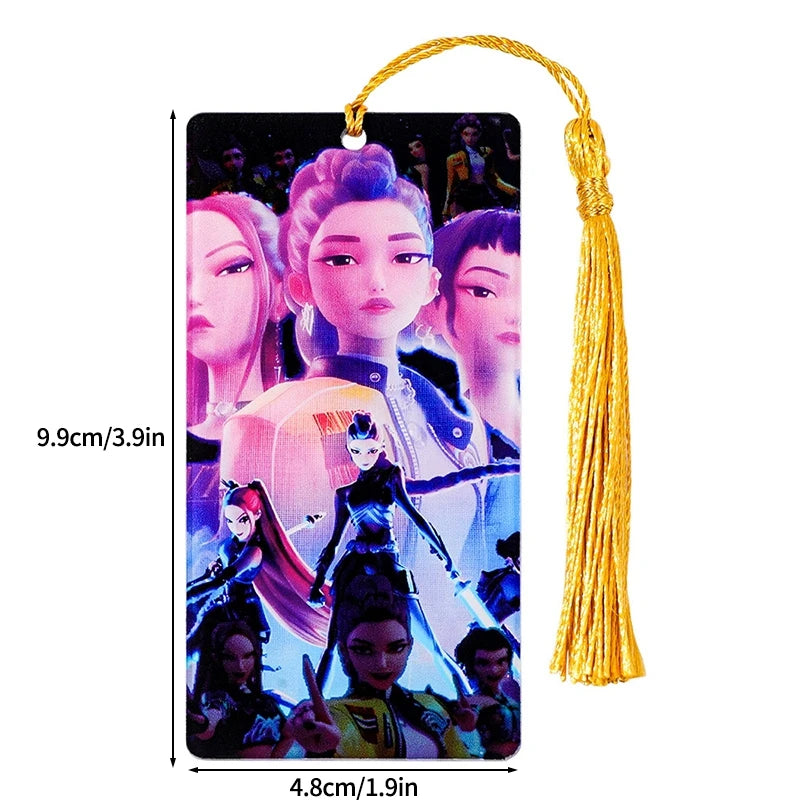 Demon Hunters Huntrix Bookmarks Cartoon Anime Stationery Supplies School Book Page Markers Kawaii Book Accessories for Bookworms