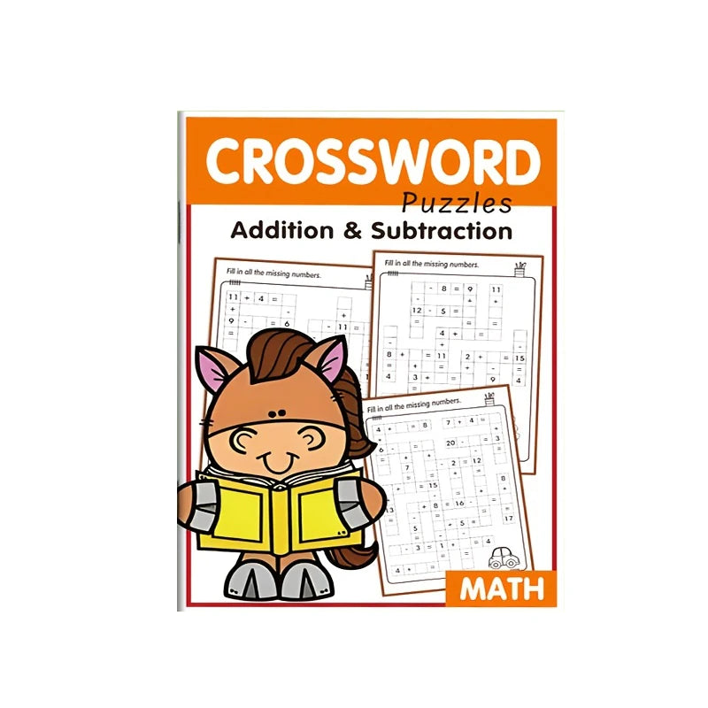 Children's Math Exercise Book, Addition and Subtraction Workbook, Early Education Learning Workbook, Math Improvement Aid, Children's Math Crossword Toy, Educational Books, Christmas, Birthday, Halloween Gifts