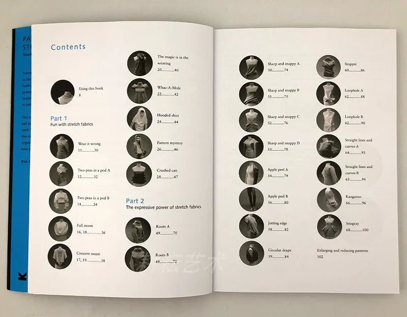 4 Books/Set English Tomoko Nakamichi Pattern Magic Books Volume 1-4 Stretch Fabrics Clothing Cutting Design Teaching Book