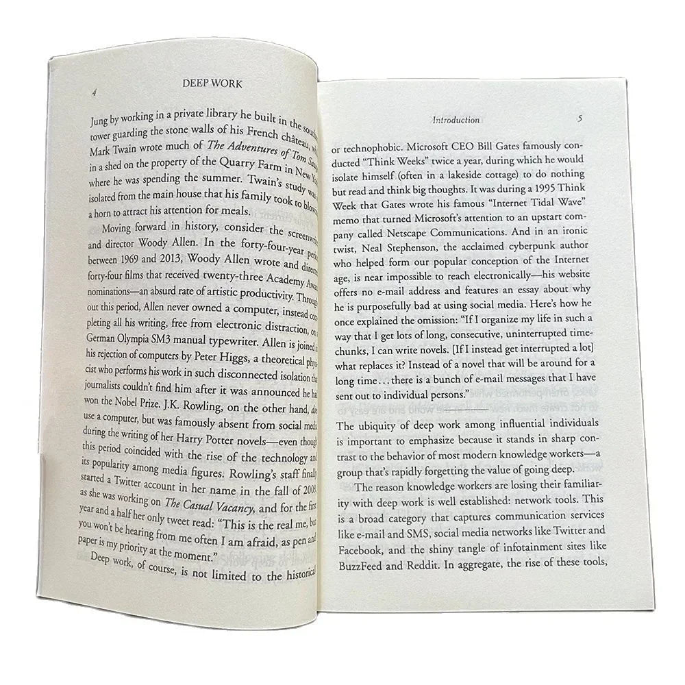 Deep Work English Book By Cal Newport Rules for Focused Success In A Distracted World Leadership & Motivation Books