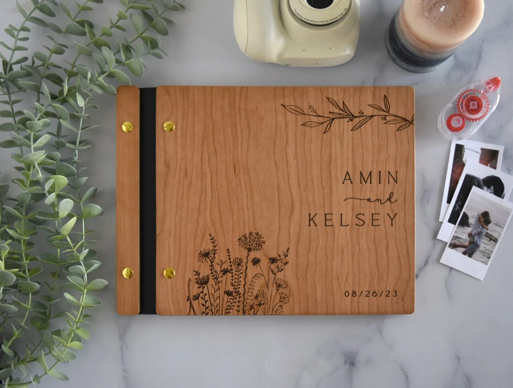 Personalized Wedding Guest Book Custom Reception Guestbook Engagement Signning Book Gifts for Her Personalized Photo Album