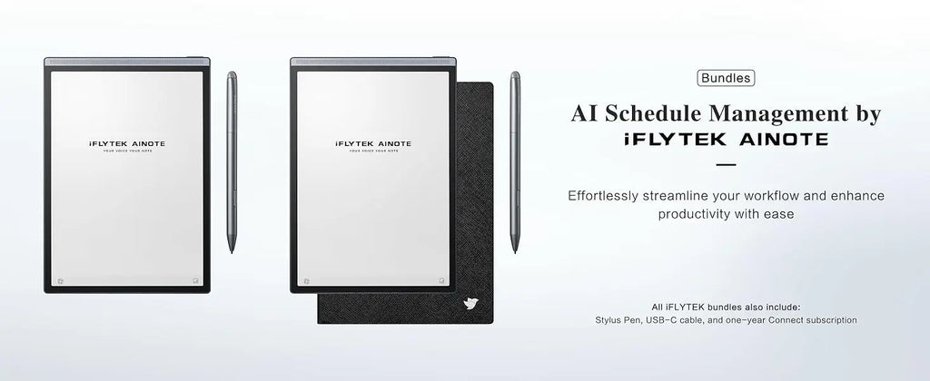 iFLYTEK AINOTE Air 2 Office Notebook 8.2" AI E Ink Tablet Smart Paper Note-Taking Tablet with Stylus