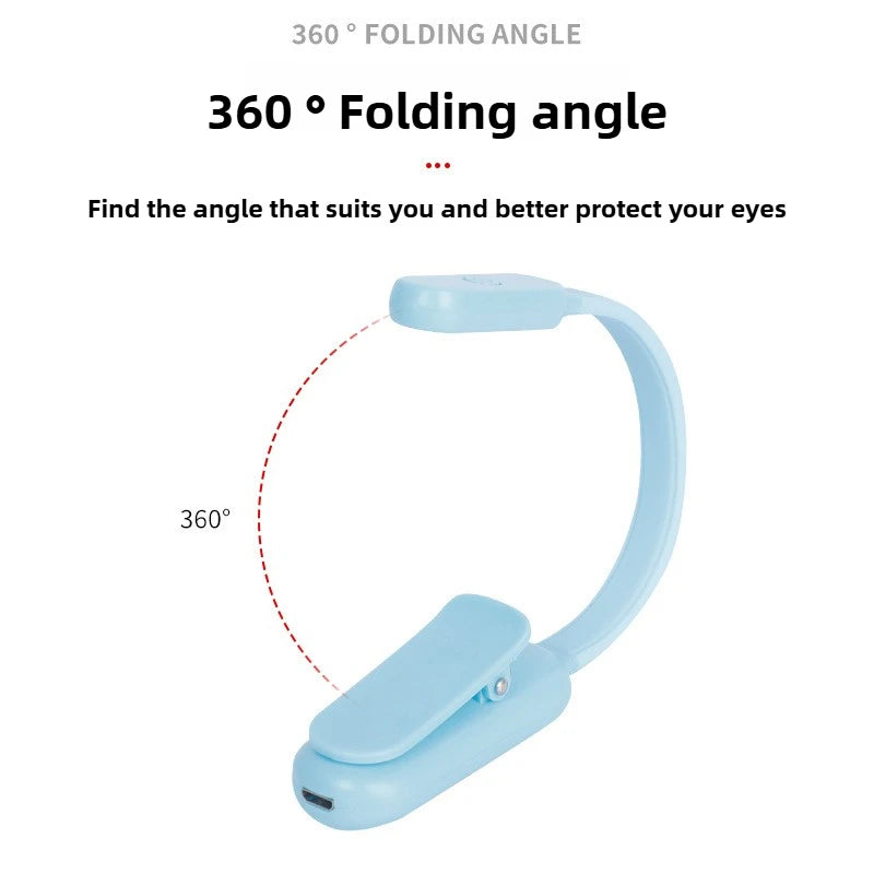 Mini led Usb Light Rechargeable Desk Lamp Reading Light Flexible Portable Mini Night Light For Books Bedside Clip Flashlight