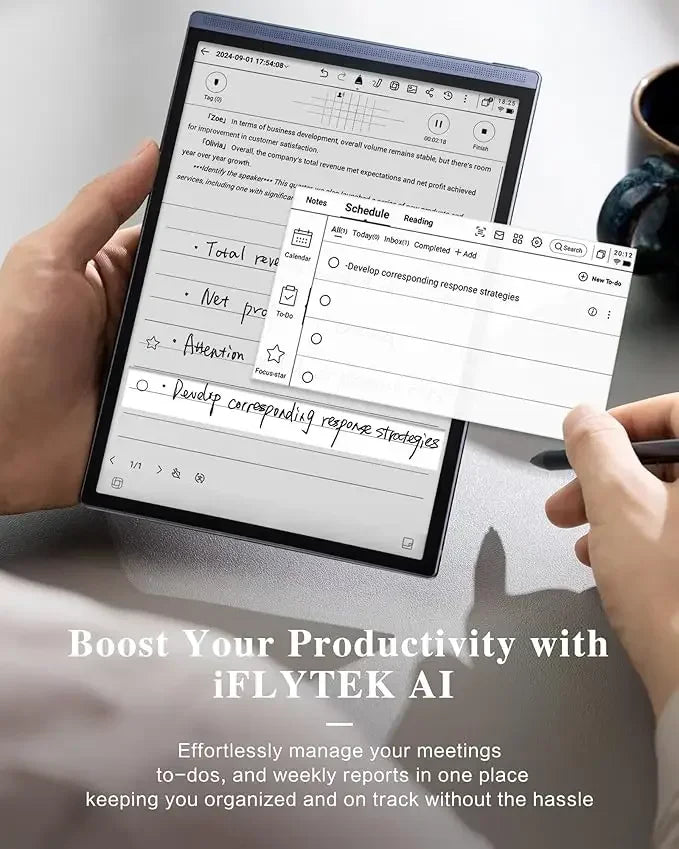 iFLYTEK AINOTE Air 2 Office Notebook 8.2" AI E Ink Tablet Smart Paper Note-Taking Tablet with Stylus