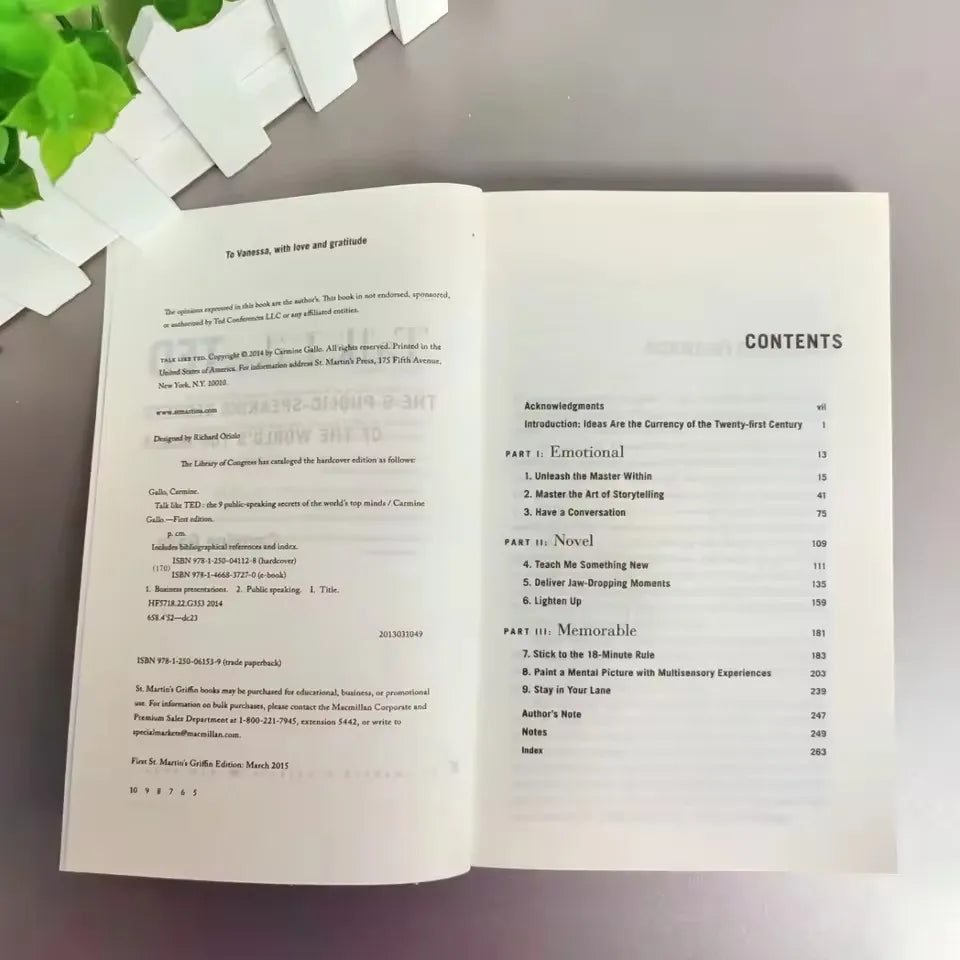 TALK like TED: the 9 Public Speaking Secrets for Powerful Speeches And Eloquent Communication by Carmine Gallo  English Book