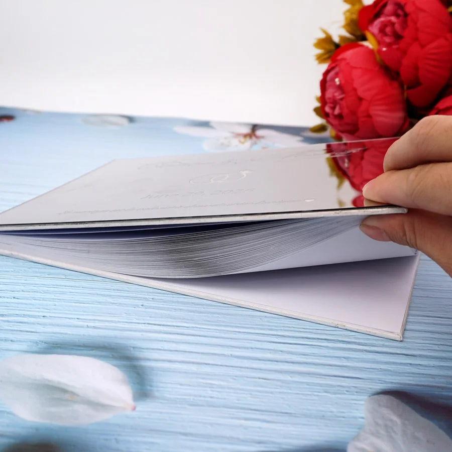 Custom Acrylic Cover Wedding Guest Book Anniversary Gift Personalized Wedding Sign Book