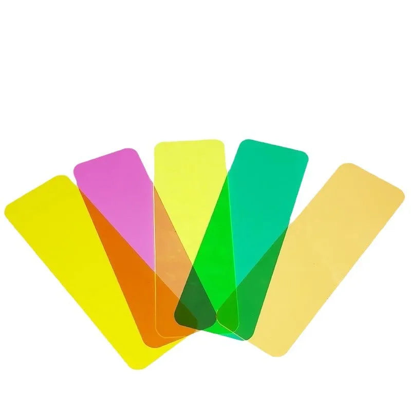 5pcs ADHD Guided Reading Strips Highlight Colored Overlay Bookmarks for Dyslexia Reading Tracker Ruler Reading Tools
