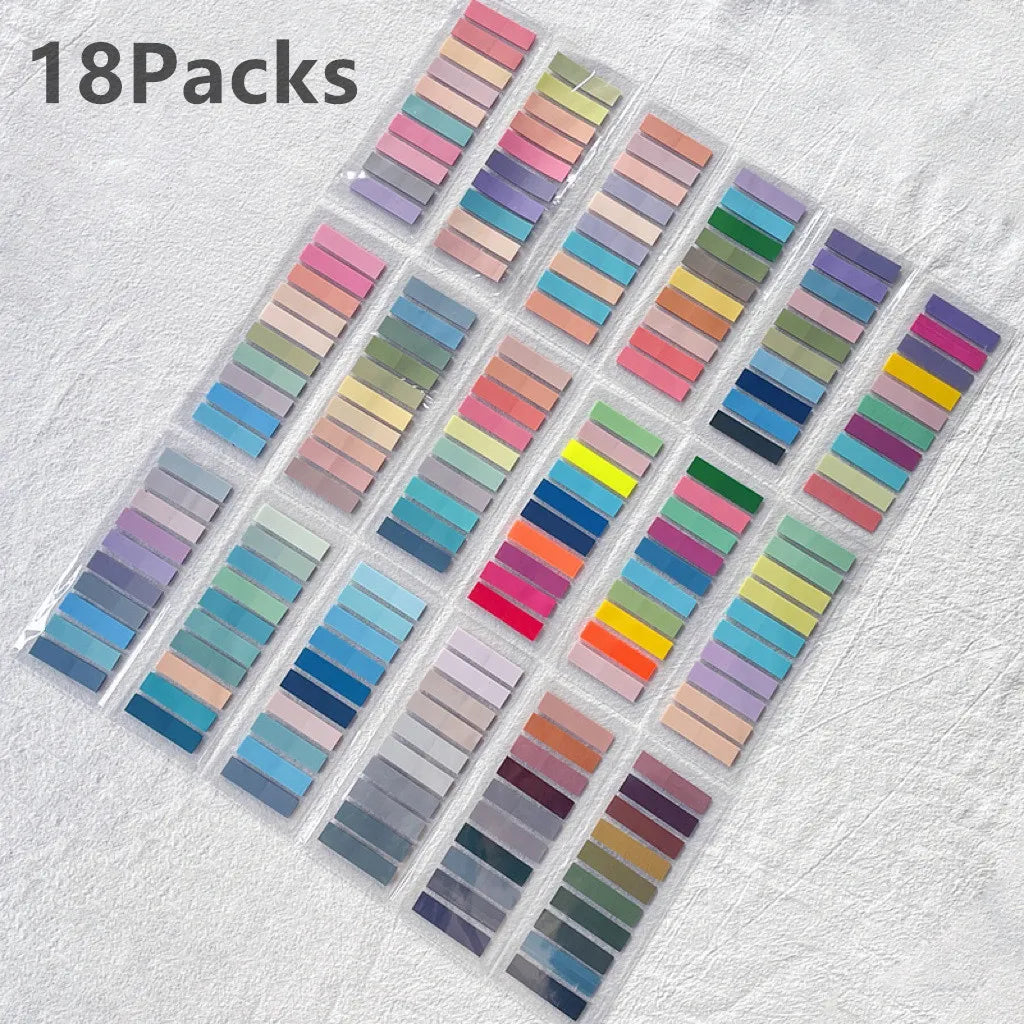 KindFuny Set Transparent Sticky Note Self-Adhesive BookMarker Annotation Reading Book Clear Tab Kawaii Cute Stationery