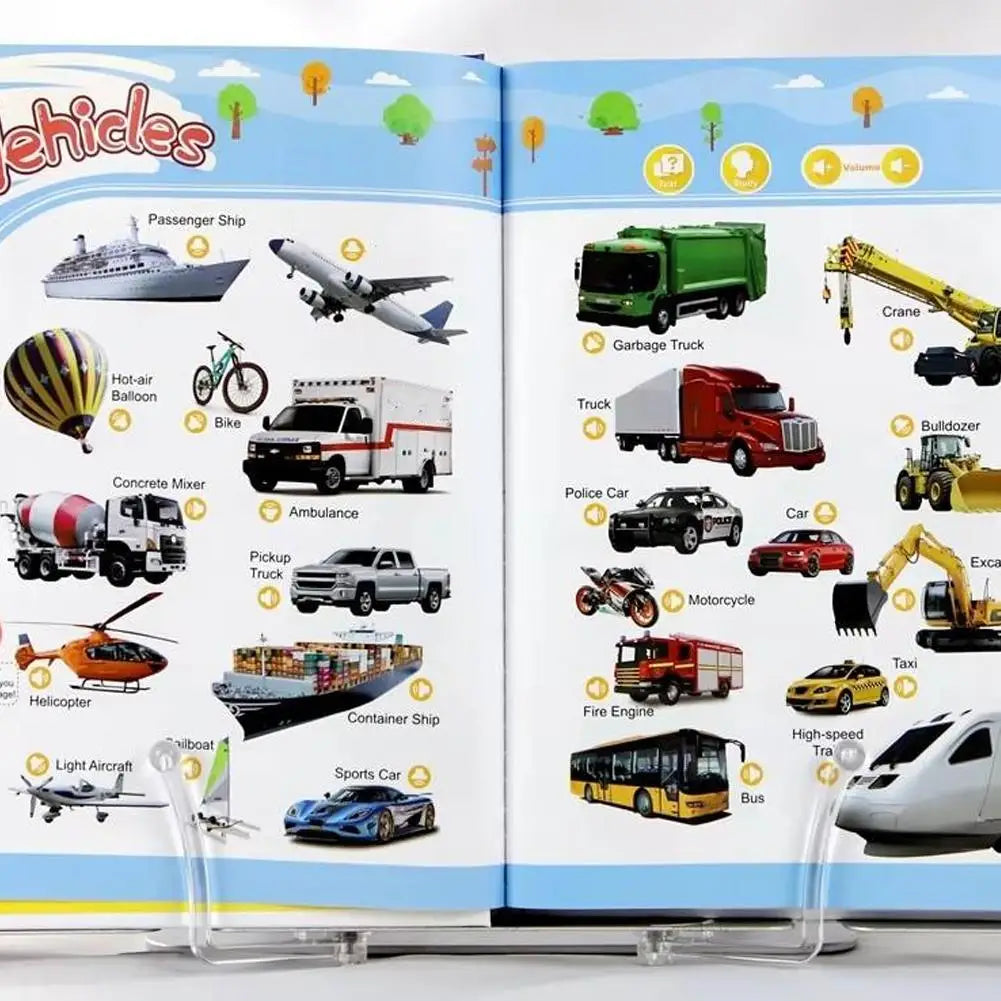 0-6 Year Old Vocabulary Reading Points English Version With Sound Early Childhood Natural English Enlightenment Speech Book