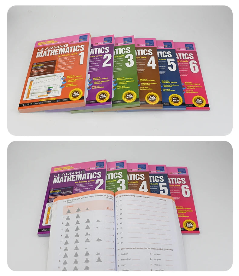 Fascicle SAP Learning Mathematics Book Grade 1-6 Children Learn Math Books Singapore Primary School Mathematics Textbook