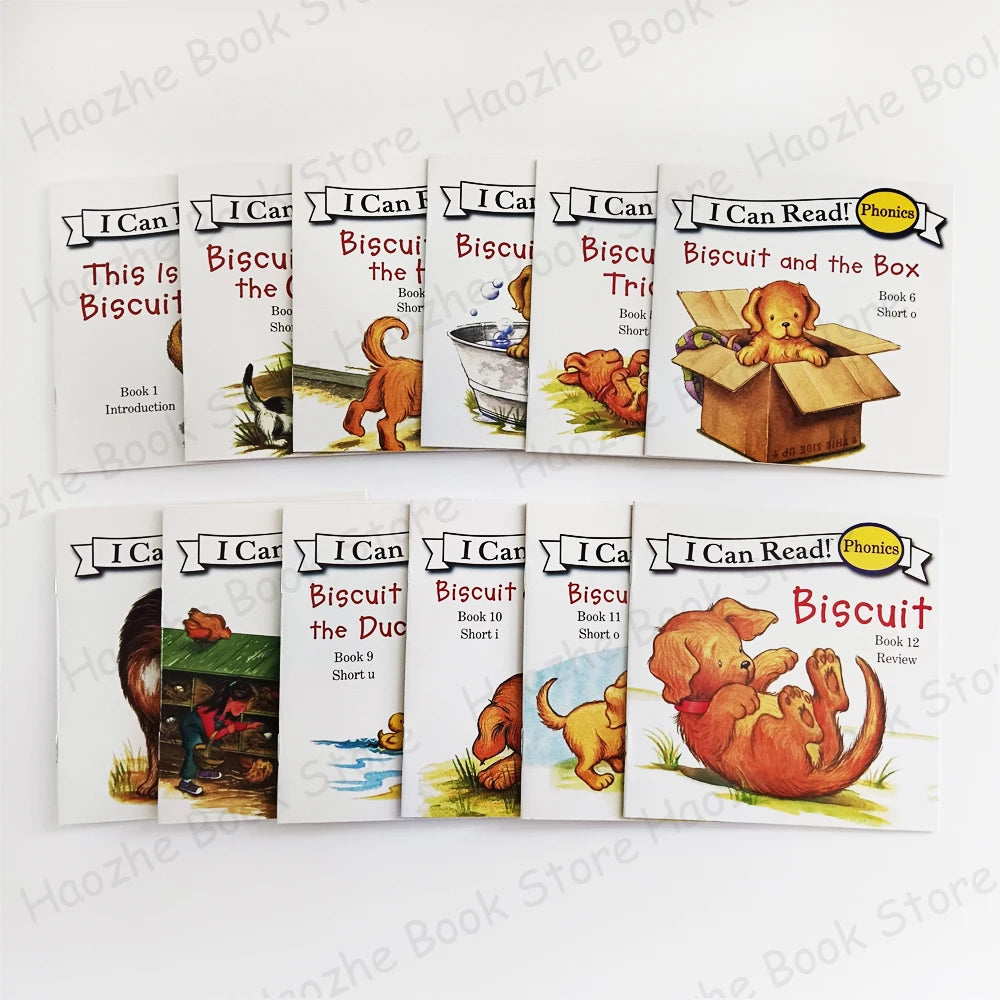 12 Books I Can Read English Picture Book Phonics Short Vowel Long Vowel Funny Learning Pocket Book Montessori Bedtime Reading