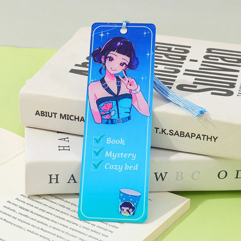 Demon Hunters Huntrix Bookmarks Cartoon Anime Stationery Supplies School Book Page Markers Kawaii Book Accessories for Bookworms