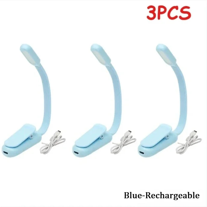 Mini led Usb Light Rechargeable Desk Lamp Reading Light Flexible Portable Mini Night Light For Books Bedside Clip Flashlight