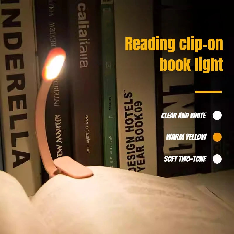 Mini led Usb Light Rechargeable Desk Lamp Reading Light Flexible Portable Mini Night Light For Books Bedside Clip Flashlight