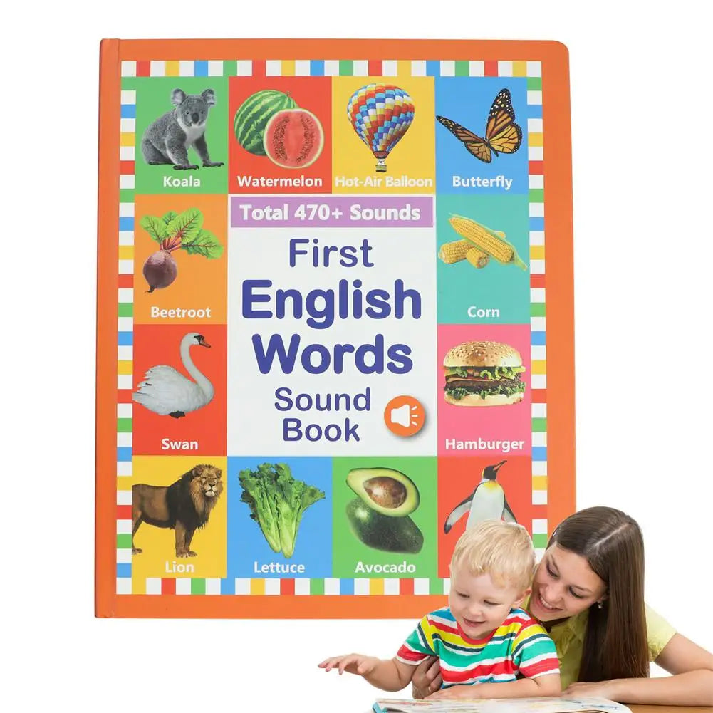 0-6 Year Old Vocabulary Reading Points English Version With Sound Early Childhood Natural English Enlightenment Speech Book