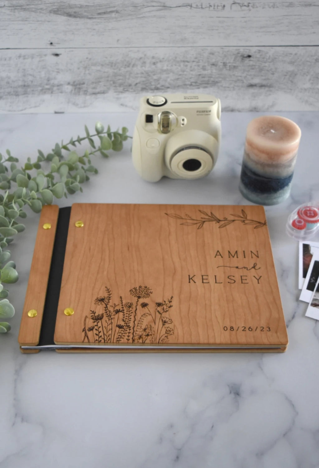 Personalized Wedding Guest Book Custom Reception Guestbook Engagement Signning Book Gifts for Her Personalized Photo Album