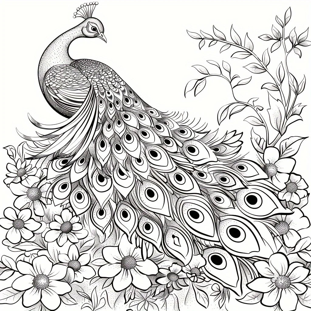 28 Pages Charming Birds World Coloring Coloring Book for Soothing Stress | Stress Reduction Colouring Book for Relax &Gifting