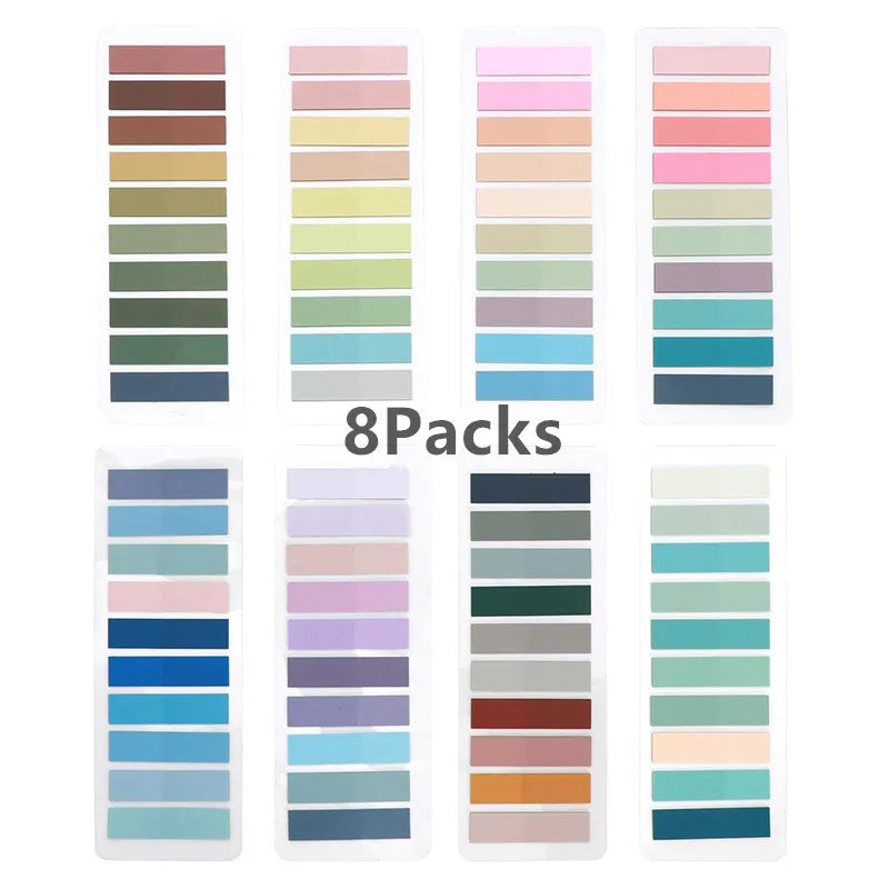 KindFuny Set Transparent Sticky Note Self-Adhesive BookMarker Annotation Reading Book Clear Tab Kawaii Cute Stationery