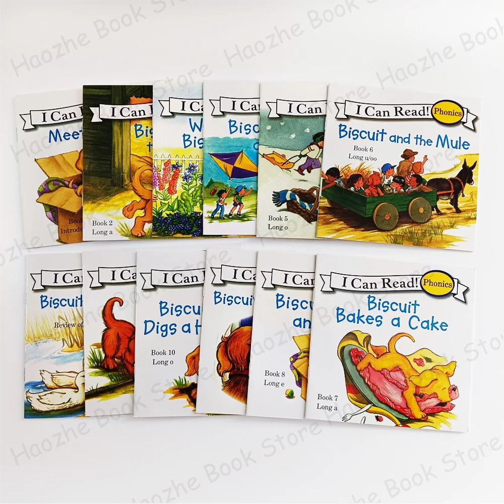12 Books I Can Read English Picture Book Phonics Short Vowel Long Vowel Funny Learning Pocket Book Montessori Bedtime Reading