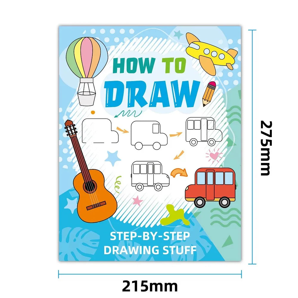 How To Draw Animal Cartoon Sketch Book for Kids Fun Doodles & Coloring Early Learning Educational Drawing Book for Students