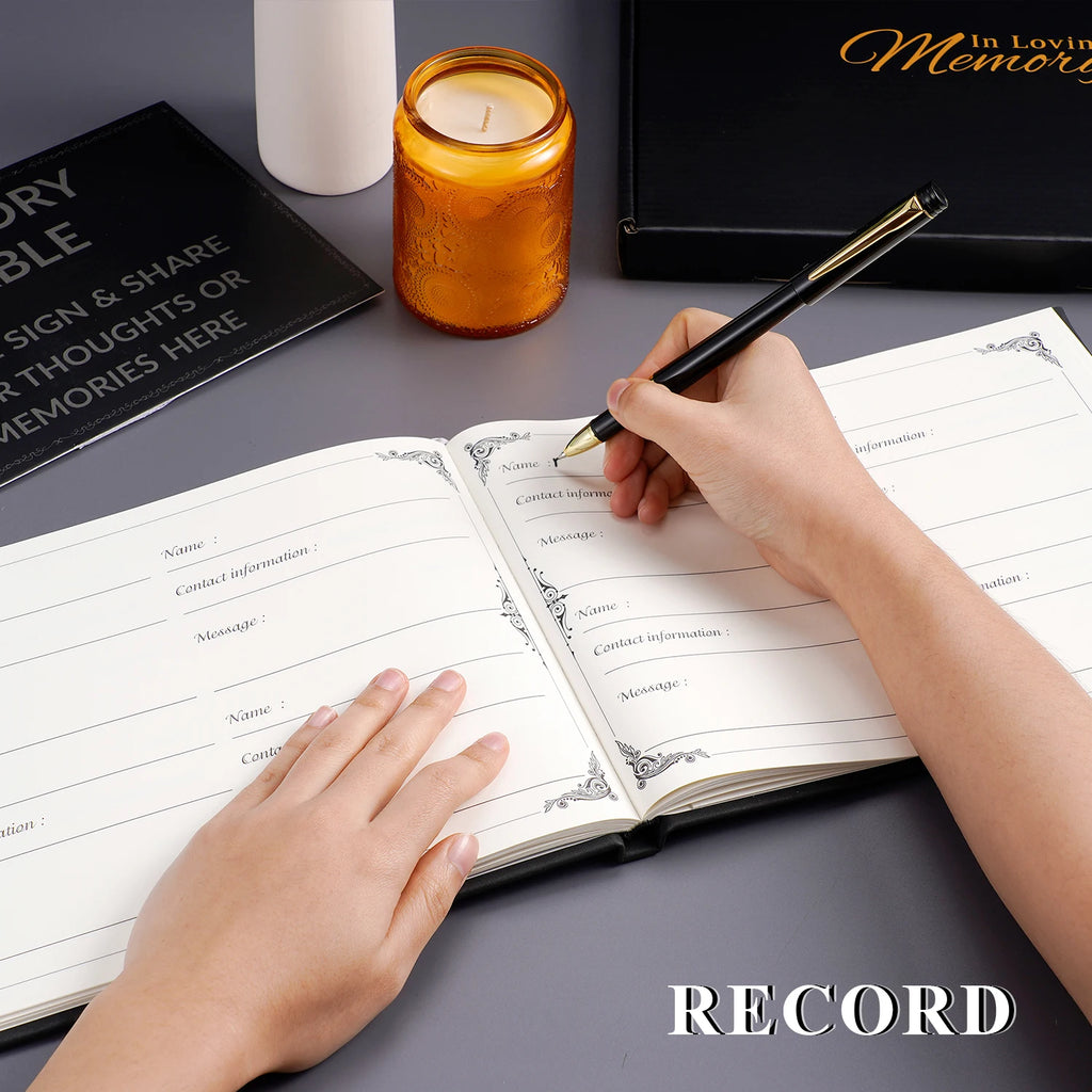Funeral Guest Book Signature Funeral Sign In Book Reception Message Book Celebration of Life Anniversary Loving Memorial Service