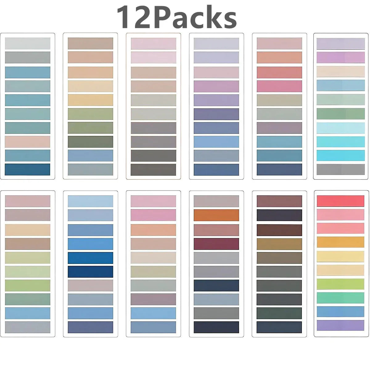 KindFuny Set Transparent Sticky Note Self-Adhesive BookMarker Annotation Reading Book Clear Tab Kawaii Cute Stationery