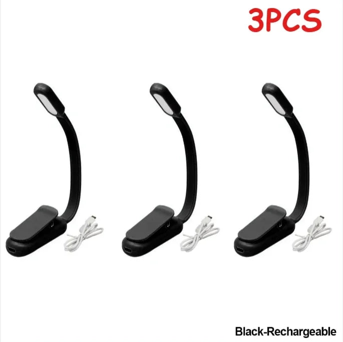 Mini led Usb Light Rechargeable Desk Lamp Reading Light Flexible Portable Mini Night Light For Books Bedside Clip Flashlight