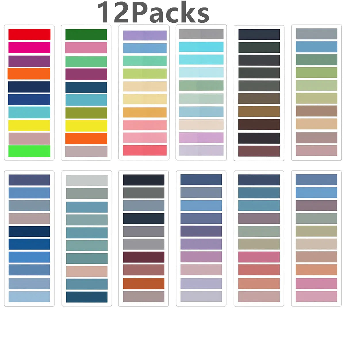 KindFuny Set Transparent Sticky Note Self-Adhesive BookMarker Annotation Reading Book Clear Tab Kawaii Cute Stationery