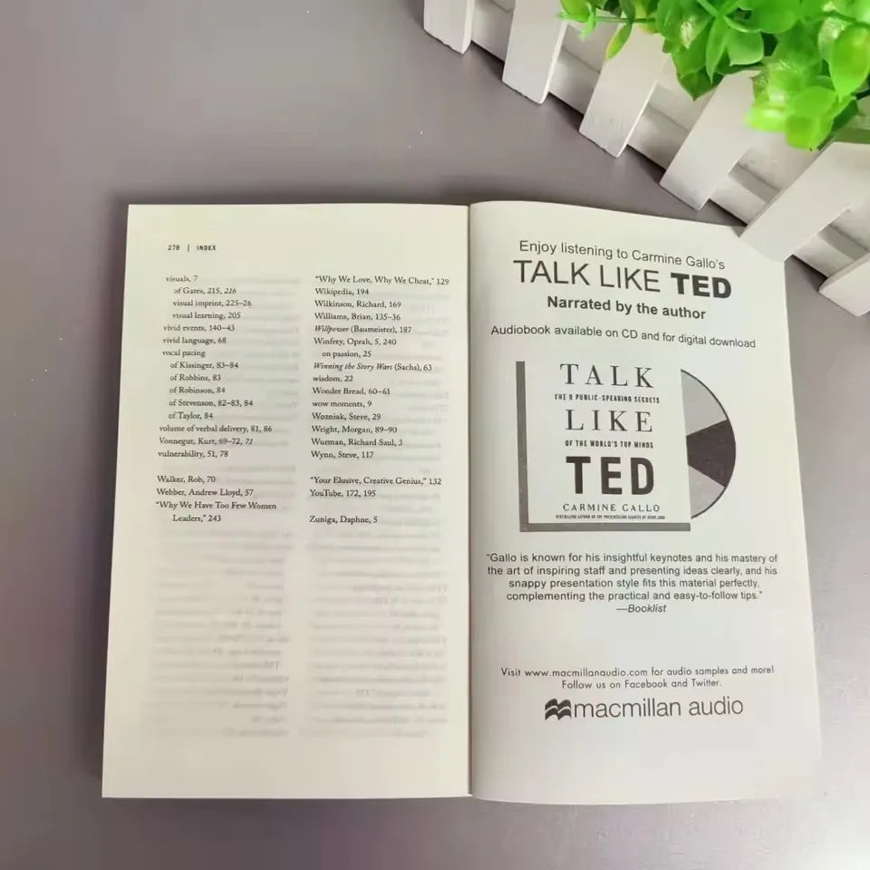 TALK like TED: the 9 Public Speaking Secrets for Powerful Speeches And Eloquent Communication by Carmine Gallo  English Book
