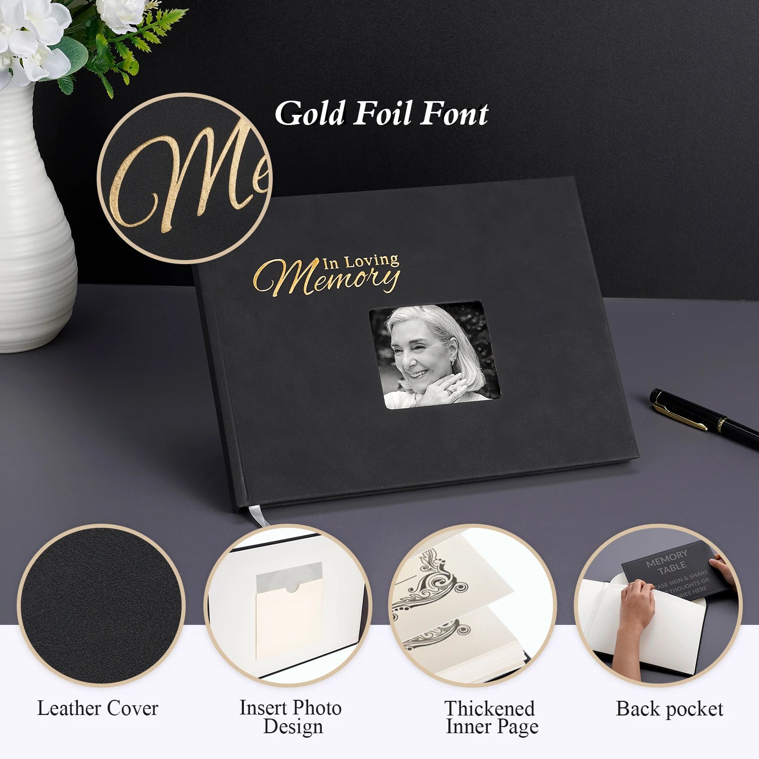 Funeral Guest Book Signature Funeral Sign In Book Reception Message Book Celebration of Life Anniversary Loving Memorial Service