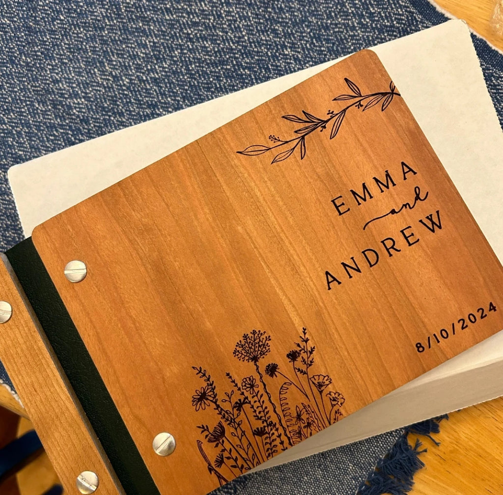 Personalized Wedding Guest Book Custom Reception Guestbook Engagement Signning Book Gifts for Her Personalized Photo Album