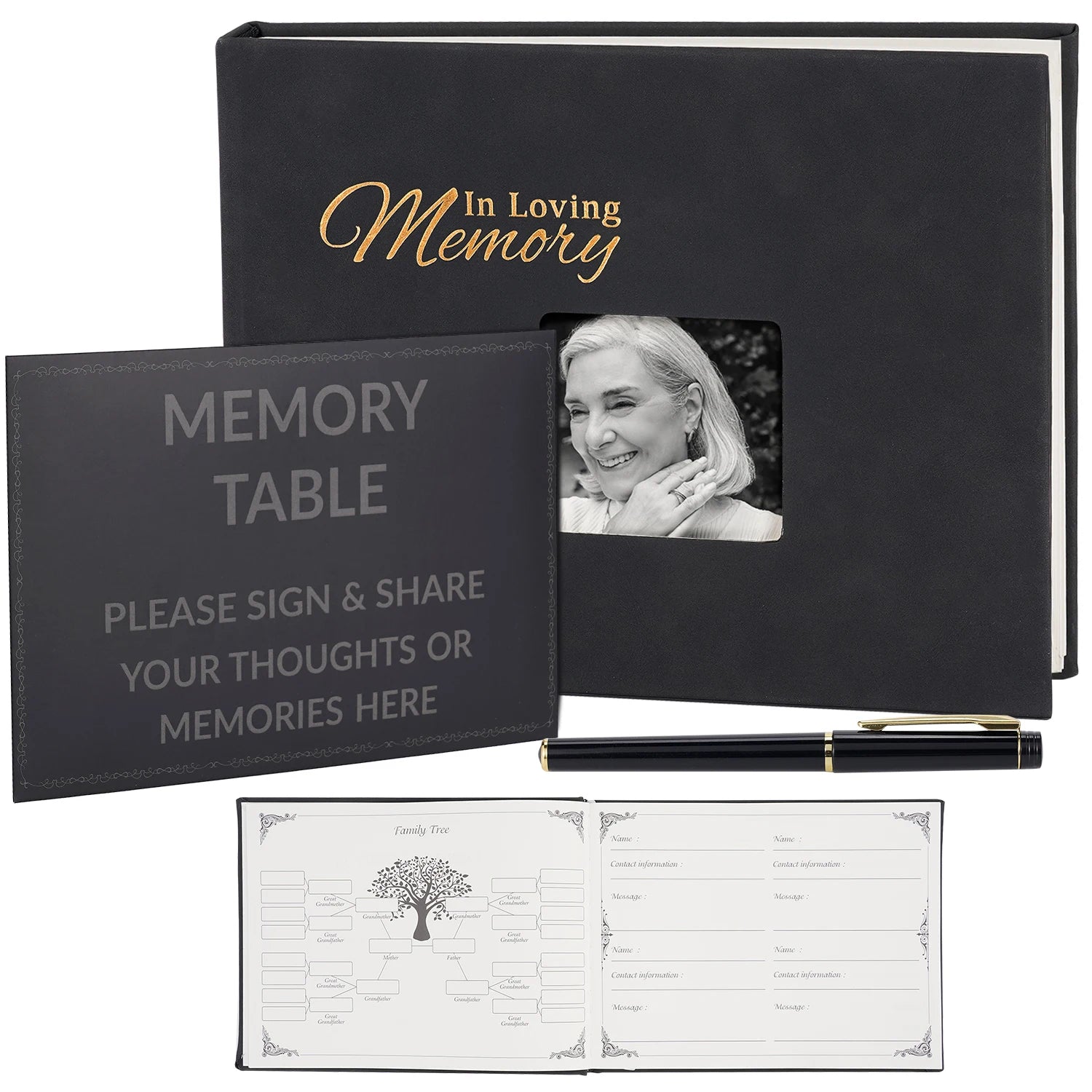 Funeral Guest Book Signature Funeral Sign In Book Reception Message Book Celebration of Life Anniversary Loving Memorial Service