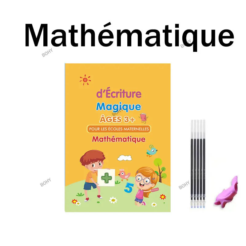 Reusable Children 3D Copybook For Calligraphy Numbers 0-10 Handwriting Copybooks Learning Math Writing Practice Book For Kids