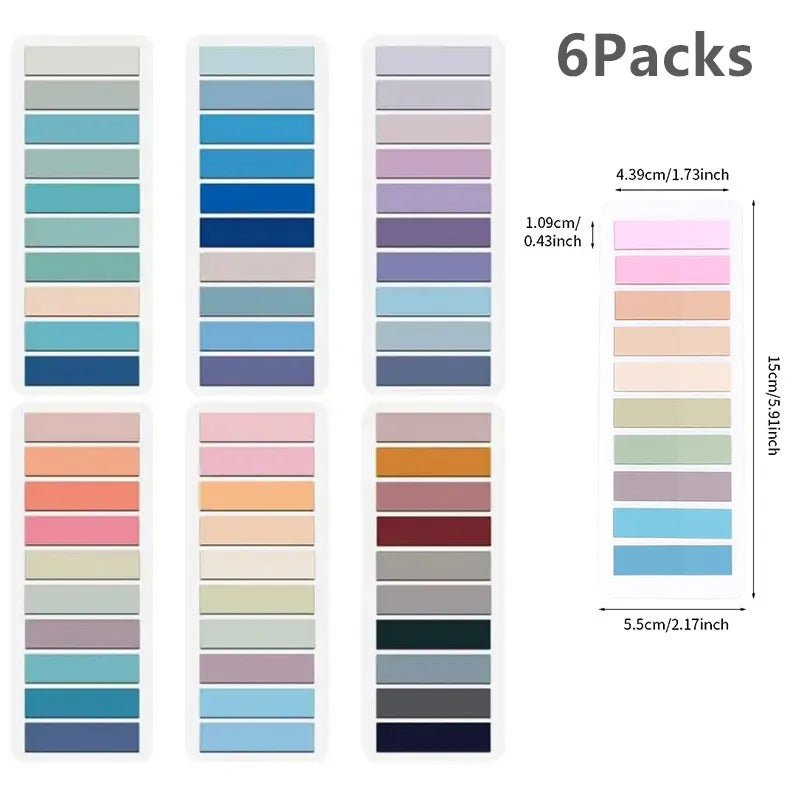 KindFuny Set Transparent Sticky Note Self-Adhesive BookMarker Annotation Reading Book Clear Tab Kawaii Cute Stationery