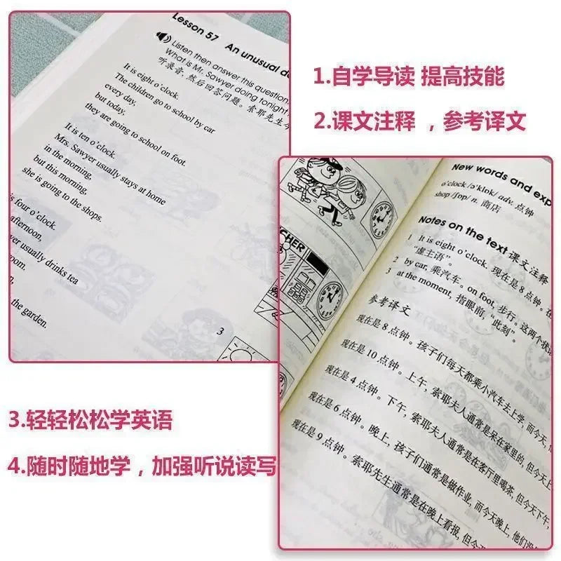 8 Books New Concept English Full Set of 1-4 Textbooks + 1-4 Workbooks Students' Books New Concepts Zero-based Learning English