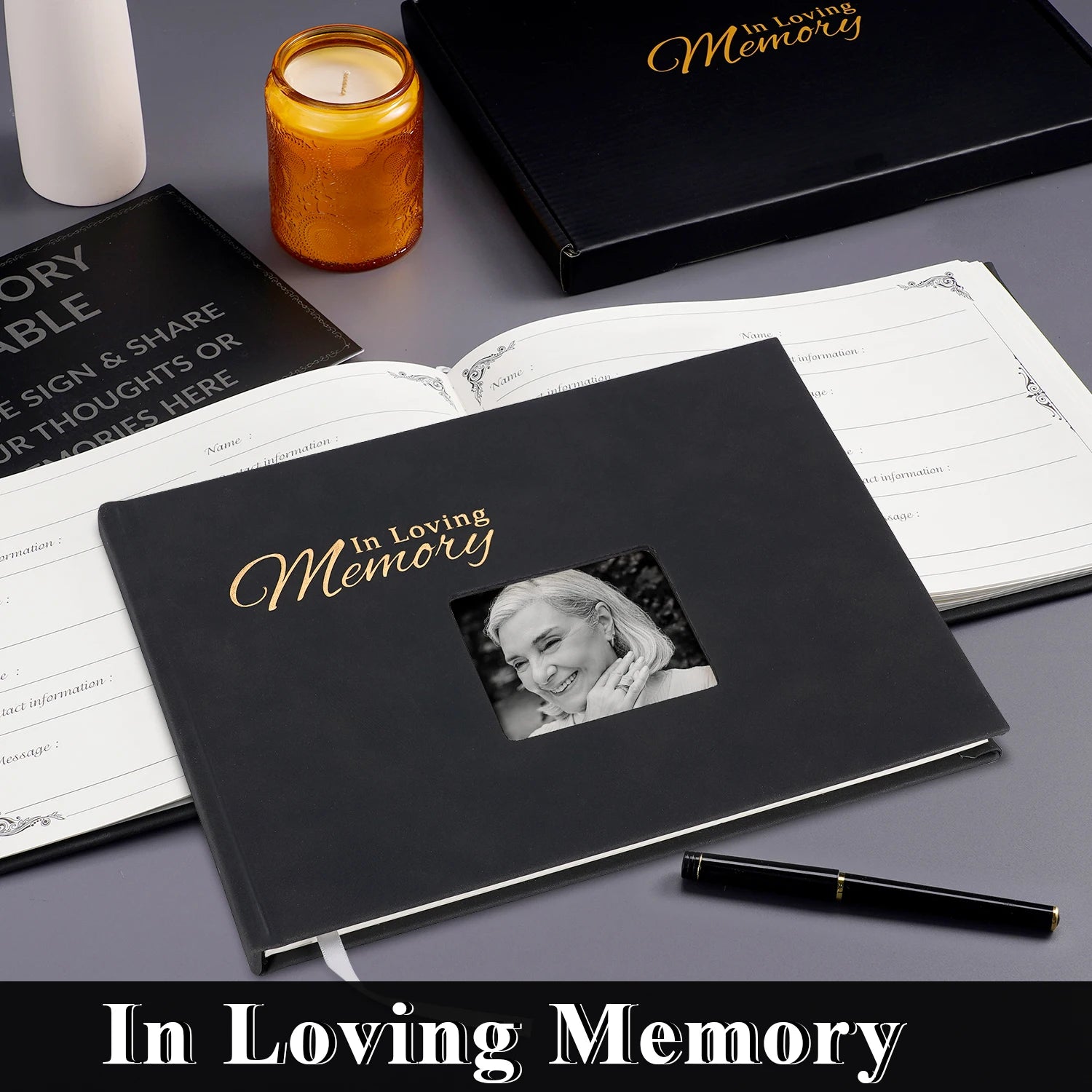 Funeral Guest Book Signature Funeral Sign In Book Reception Message Book Celebration of Life Anniversary Loving Memorial Service